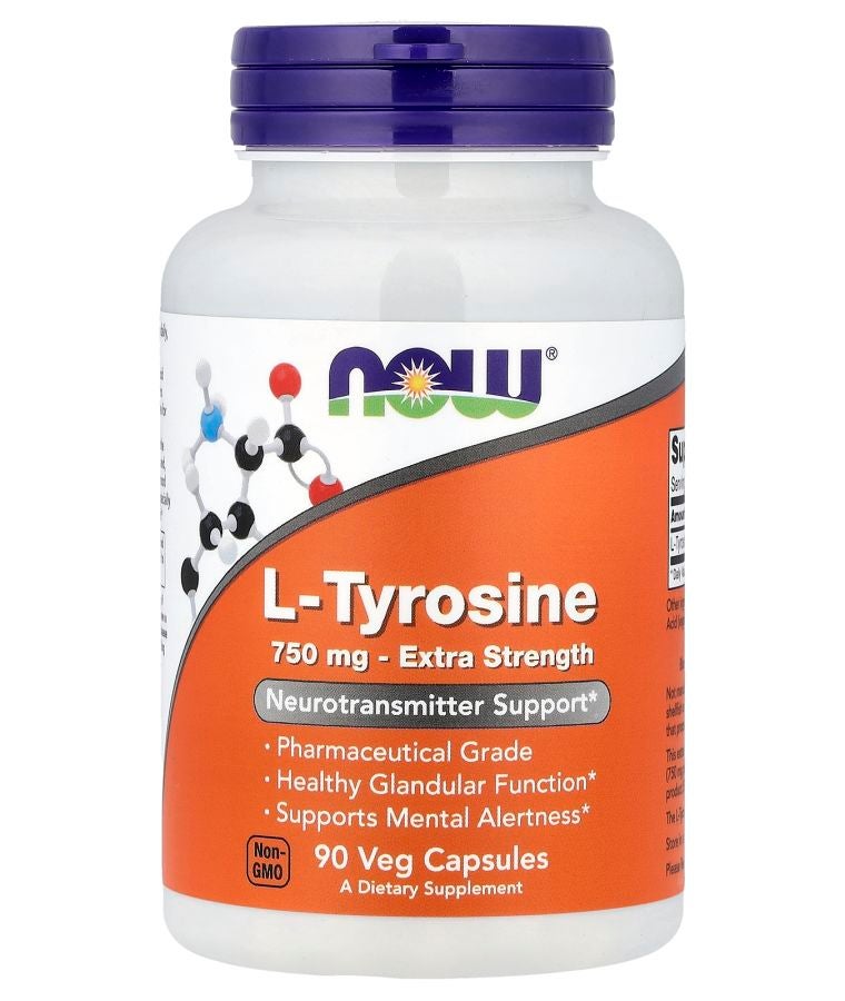 now L-Tyrosine 750 mg 90 Veg Capsules
