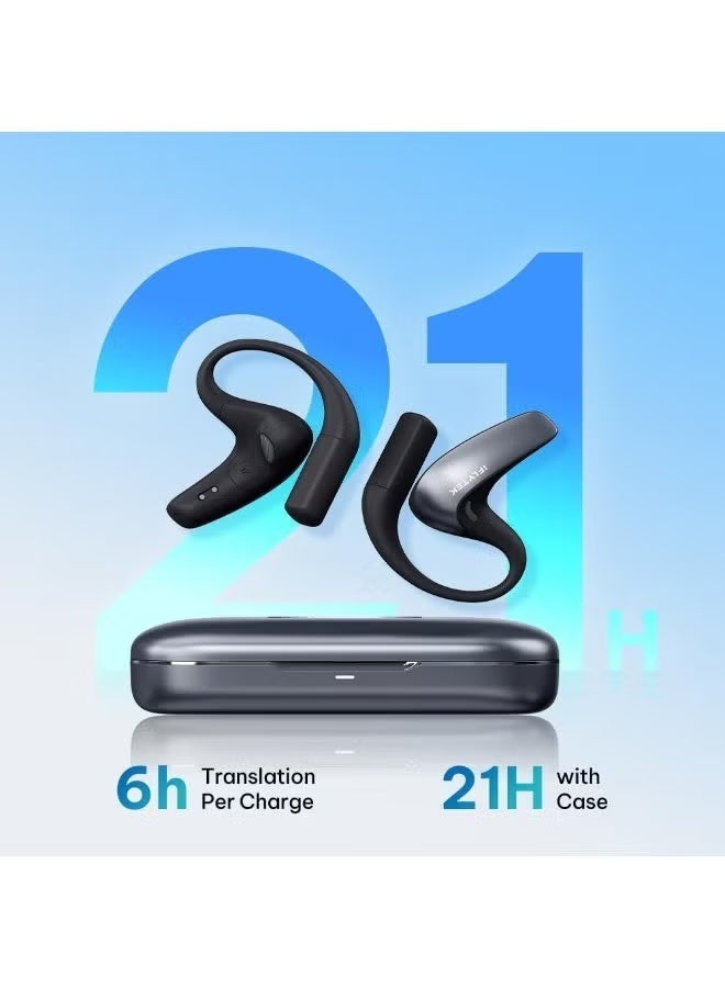 iFLYTEK AI Translation Earbuds, Real-Time Interpretation & Live Subtitles, AI Noise Reduction, 8m Long-Range Pickup, 17 Professional Modes for iOS/Android, Bluetooth 6.0 – Grey - Image 3