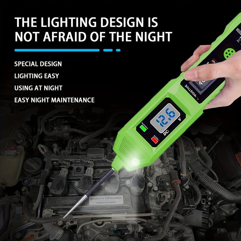 Circuit Tester 6 24V Automotive Electric Circuit Tester With Voltage Display LED Light Buzzer Prompt Power Circuit Probe Kit Green For All Vehicles - Image 5