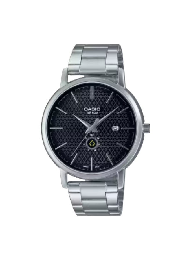 كاسيو ساعة يد رجالية من الستانلس ستيل بعقارب -- -  مم