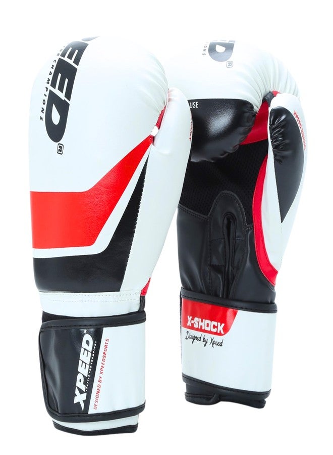 XPEED Boxing Gloves, XP2473 X-Shock Sparring Gloves for Boxing, MMA, Kickboxing, Muay Thai | Fight Boxing for Men & Women | Moulded Inner Foam | Inner Lining & Reinforced Stitching (14oz, Red) - Image 1