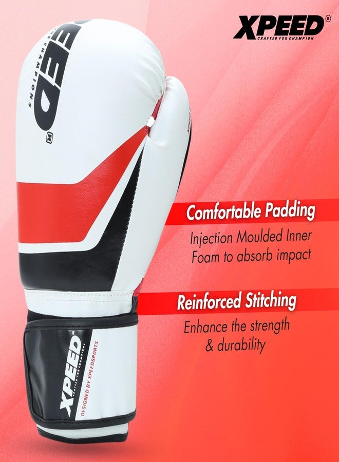 XPEED Boxing Gloves, XP2473 X-Shock Sparring Gloves for Boxing, MMA, Kickboxing, Muay Thai | Fight Boxing for Men & Women | Moulded Inner Foam | Inner Lining & Reinforced Stitching (14oz, Red) - Image 4