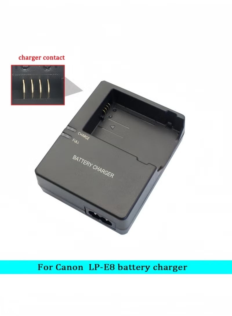 LC-E8 Battery Quick Charger for Canon: Compatible with LC-E8 LP-E8 Battery for Canon EOS Rebel T2i T3i T4i T5i (Not for Rebel T2, T3, T4, T5) 550D 600D 650D 700D - Image 3