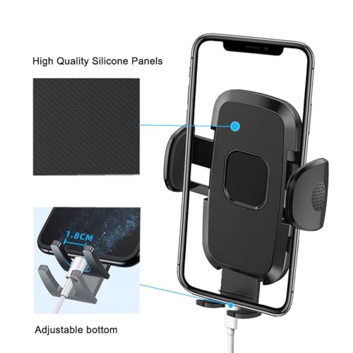 szyuchen Car Cell Phone Holder Mount for Jeep Wrangler JK JKU 2017 2016 2015 2014 2013 2012 2011 Interior Accessories, Dashboard Mobile Phone Stand Compatible with 4.0"-7.0" Cell Phones - Image 5