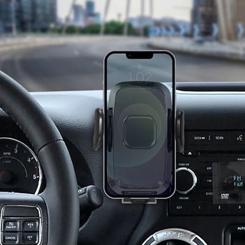 szyuchen Car Cell Phone Holder Mount for Jeep Wrangler JK JKU 2017 2016 2015 2014 2013 2012 2011 Interior Accessories, Dashboard Mobile Phone Stand Compatible with 4.0"-7.0" Cell Phones - Image 2