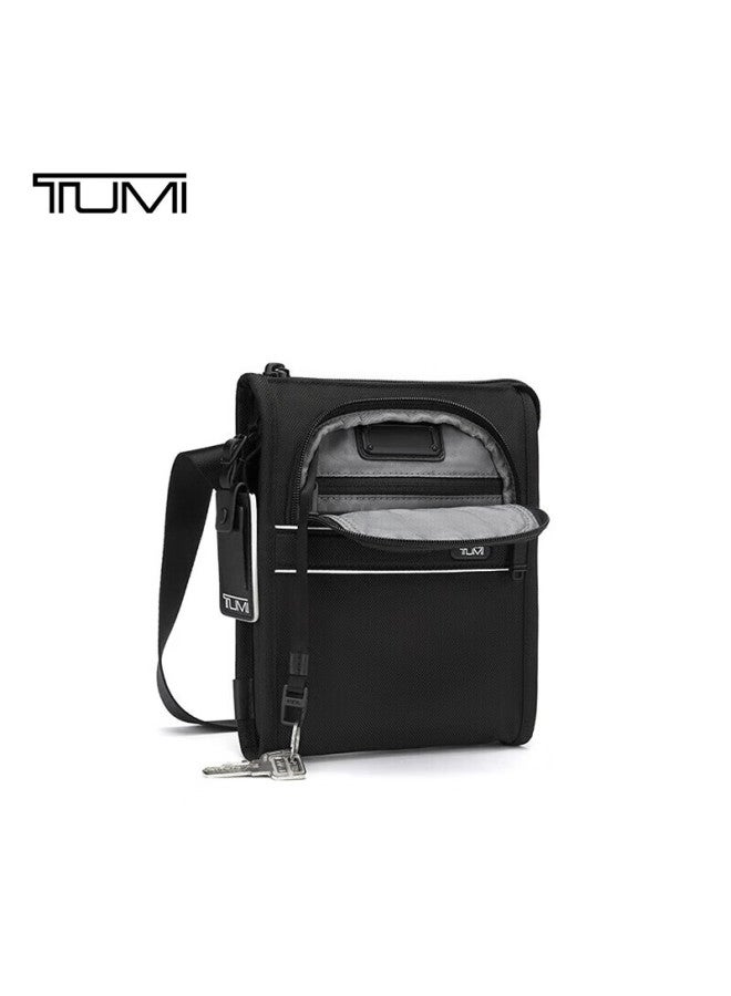 Tumi Gen 4.3 Core Men's Shoulder Bag, Ballistic Nylon Daily Commute Crossbody Bag, Black Travel Bag