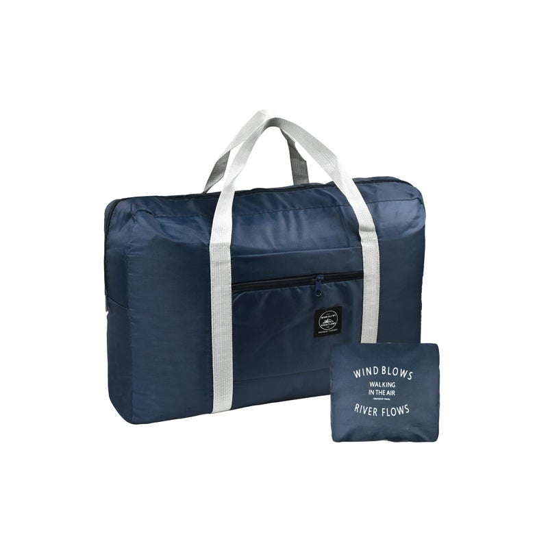 SOLARAE Large Capacity Travel Bag, Portable Travel Bag Foldable Travel Bag Waterproof Weekender Bag Clothes Storage Bag Tear-resistant Travel Bag Water-Resistant Duffle Bag for Women and Men(Dark blue) - Image 1