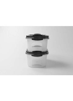 Tupperware Oval Set of 2 500ML Black Lids  - Image 2