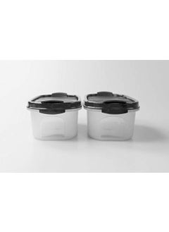 Tupperware Oval Set of 2 500ML Black Lids  - Image 1