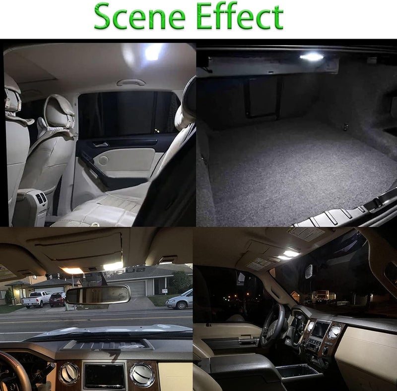 Voleleo 14 Pcs Car Led Lights Interior,LED Bulbs Dome Car Light Interior Kit Set,DE3175 T10 31mm 41mm 194 LED Bulbs,for Indoor Map Dome/ Trunk / License Lights/Door Side Marker / Trucks Width Lamp - Image 2