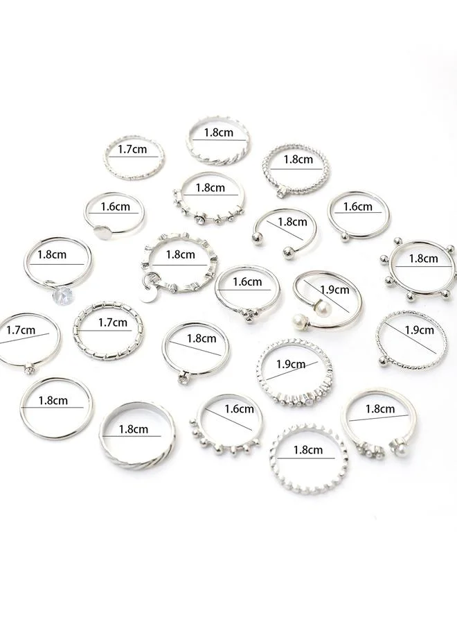Take Two Take Two Set of 22 - Silver Tone Casual Rings