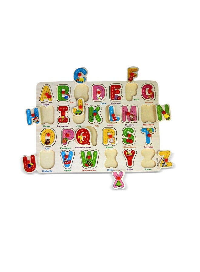 لعبة أحجية خشبية ثلاثية الأبعاد | ألعاب أبجدية للأطفال | ألعاب أنشطة للأطفال الصغار | أبجديات تعليمية للأطفال | ألعاب ذهنية للأطفال من ٣ إلى ٥ سنوات | ألعاب تعليمية للأطفال من عمر سنتين - Image 1