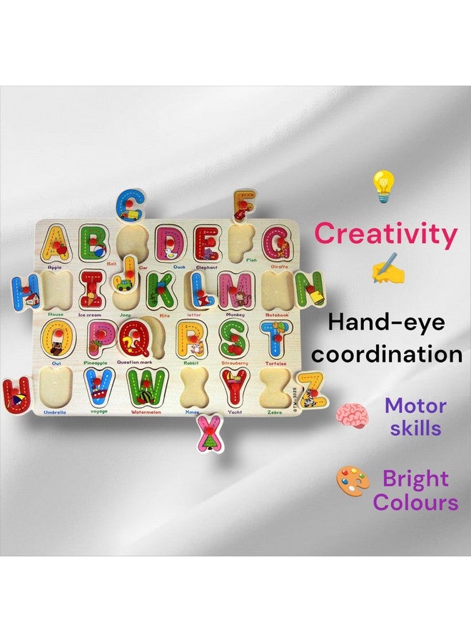 لعبة أحجية خشبية ثلاثية الأبعاد | ألعاب أبجدية للأطفال | ألعاب أنشطة للأطفال الصغار | أبجديات تعليمية للأطفال | ألعاب ذهنية للأطفال من ٣ إلى ٥ سنوات | ألعاب تعليمية للأطفال من عمر سنتين - Image 3