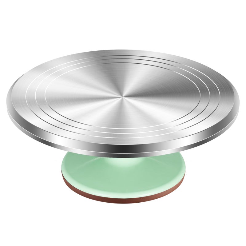 Kootek Aluminium Alloy Revolving Cake Stand 12 Inch Rotating Cake Turntable for Cake, Cupcake Decorating Supplies - Image 1