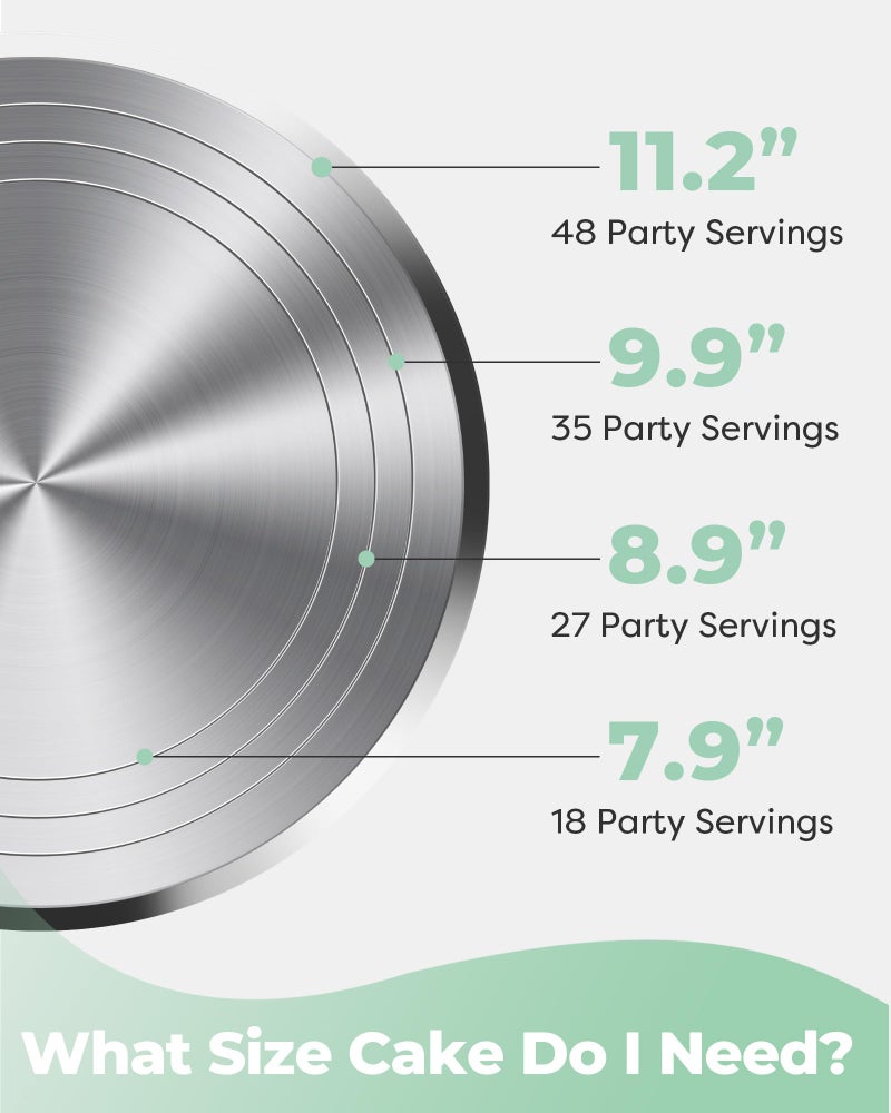 Kootek Aluminium Alloy Revolving Cake Stand 12 Inch Rotating Cake Turntable for Cake, Cupcake Decorating Supplies - Image 3
