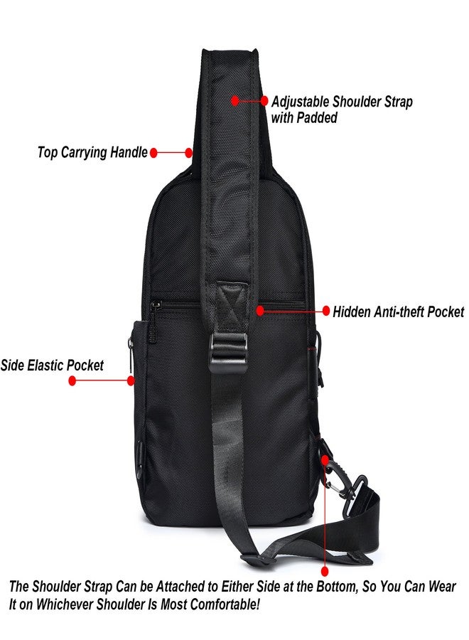 NICGID Sling Bags, Chest Shoulder Backpacks Crossbody Purse Outdoor Chest Bag Travel Backpack for Men Women (Blue-385) - Image 4