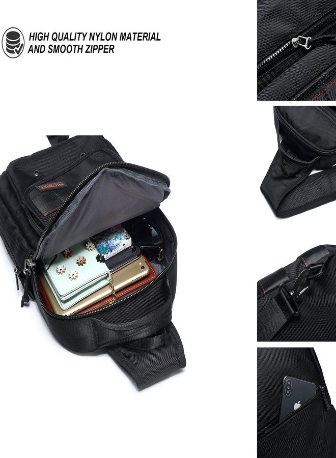 NICGID Sling Bags, Chest Shoulder Backpacks Crossbody Purse Outdoor Chest Bag Travel Backpack for Men Women (Blue-385) - Image 5