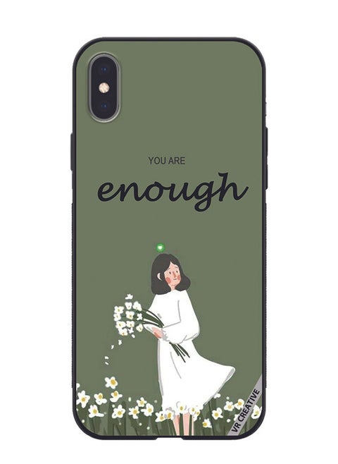 Protective Case Cover For Apple iPhone XS Max You Are Enough Design Multicolour