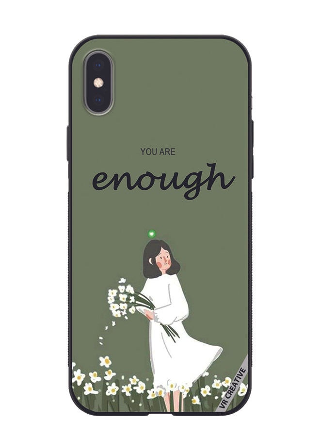 Protective Case Cover For Apple iPhone XS Max You Are Enough Design Multicolour
