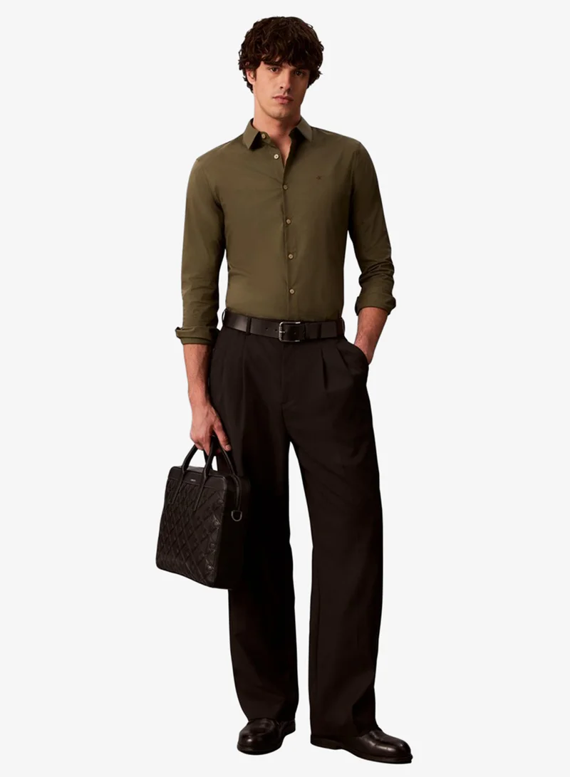 Calvin Klein Debossed Allover Emblem Logo Commuter Bag