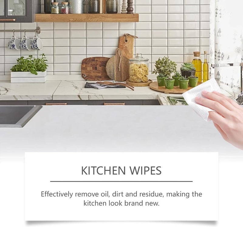 40 Pack Kitchen Wipes, Heavy Oil Cleaning & Degreasing Wipes for Household Use, Ideal for Countertops, Stoves, Ovens, and Kitchen Surfaces - Image 5