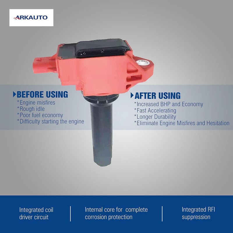 ARKAUTO 4PCS High Energy Ignition Coil Set for Subaru BRZ, Forester, Impreza, Legacy, Outback, XV, 86, Scion FR-S - Image 3
