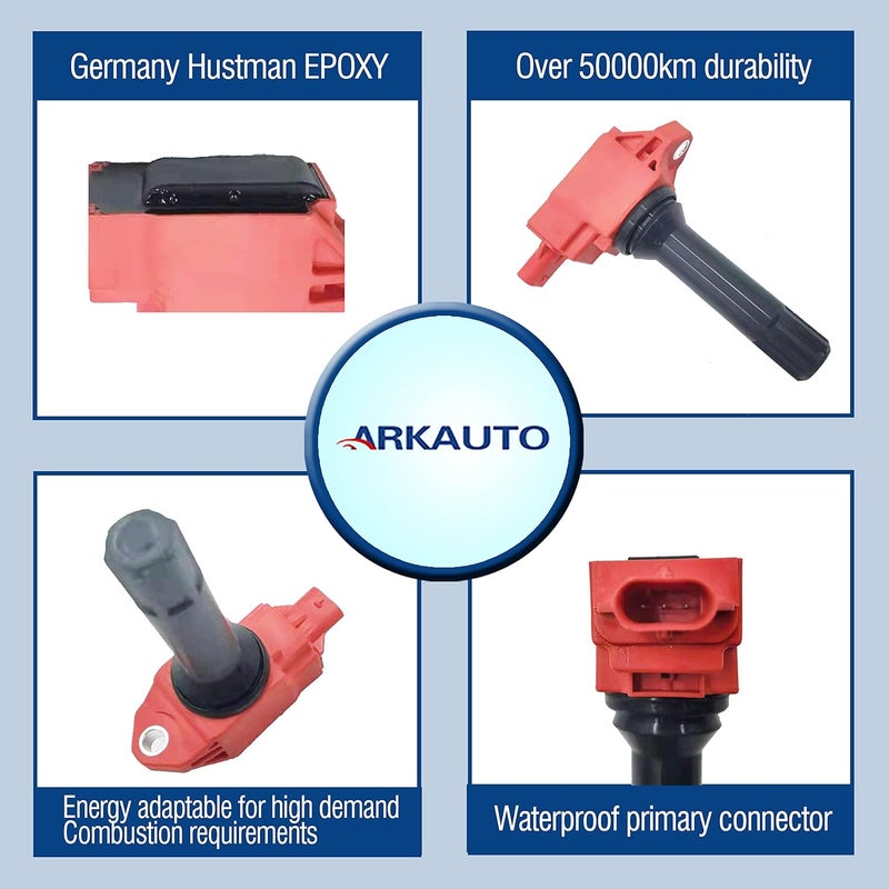 ARKAUTO 4PCS High Energy Ignition Coil Set for Subaru BRZ, Forester, Impreza, Legacy, Outback, XV, 86, Scion FR-S - Image 2