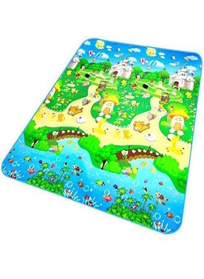 Vroxy Double Sided Water Proof Baby Mat Carpet Baby Crawl Play Mat Kids Infant Crawling Play Mat Carpet Baby Gym Water Resistant Baby Play & Crawl Mat (Assorted) (Small - 90 X 120 Cm) - Image 1