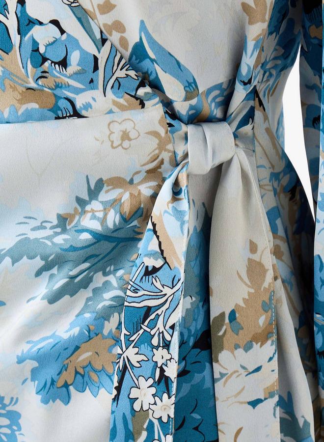 Iconic Regular Fit Wrap Top with Floral Print - Image 5
