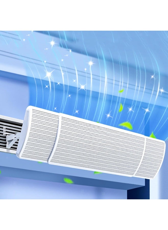 MOMENT Central AC Air Flow Deflector, (60-98cm) Adjustable Air Conditioner Deflector, Side Outlet Air Wing Air Cooled Baffle Wind Direction Telescopic Windshield - Image 5