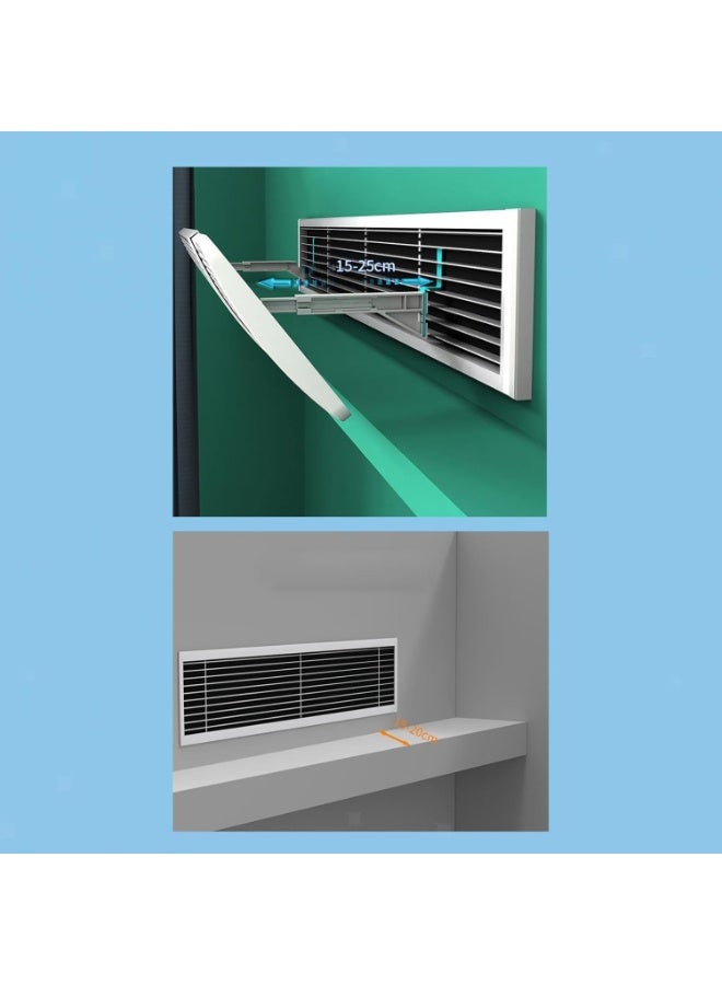 MOMENT Central AC Air Flow Deflector, (60-98cm) Adjustable Air Conditioner Deflector, Side Outlet Air Wing Air Cooled Baffle Wind Direction Telescopic Windshield - Image 3