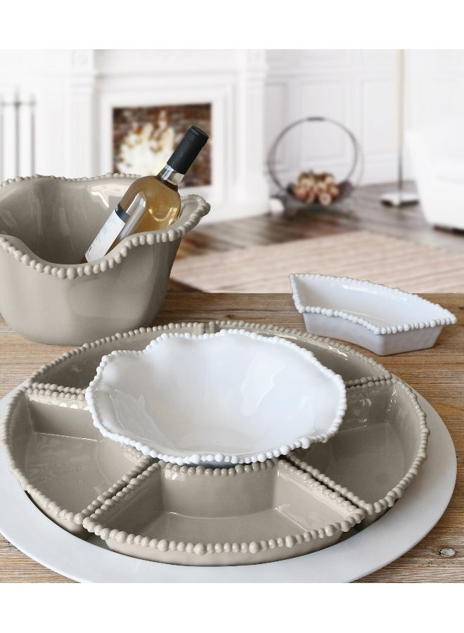 Baci milano Joke Table And Kitchen Melamine Ice Bucket - Taupe  - Image 3