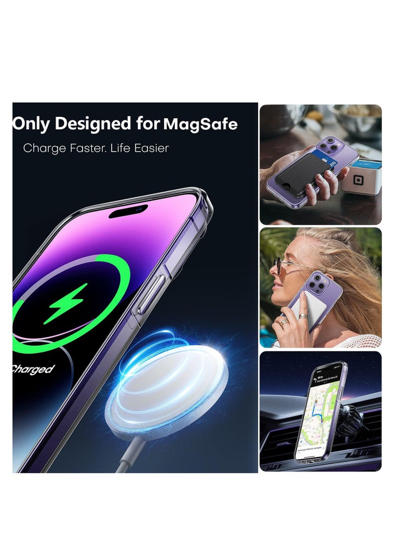Aookay - Upgraded 1+2+2 Magnetic Case compatible with iPhone 15 Pro Max Anti Yellowing Fit for Magsafe with Screen Protector 2 Pack and Camera Protector 2 Pack, Clear Case Cover - Image 1