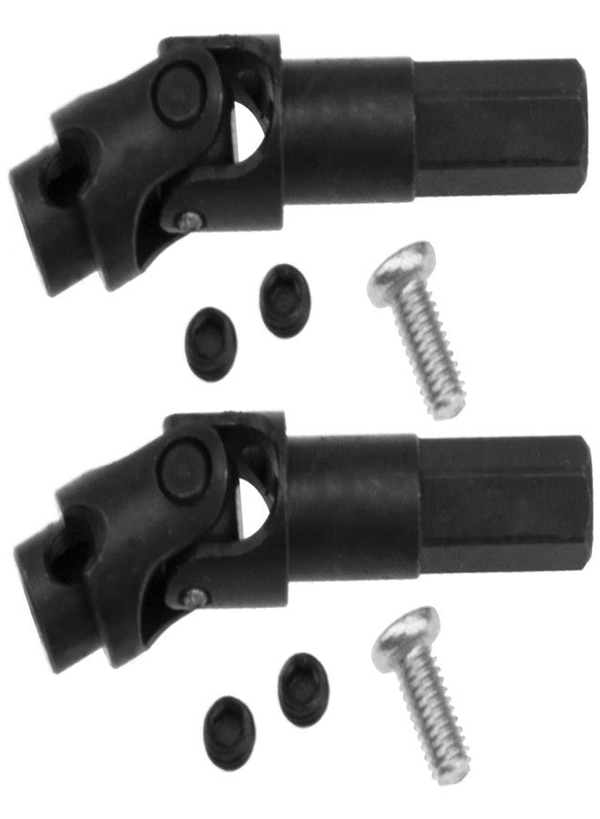 Vgoohobby 2Pack Universal Steering Joint Drive Shaft Front Axle Dogbone Compatible with WPL C14 C24 C34 B24 B36 MN Model D90 D91 MN99S RC Car (Black) - Image 2