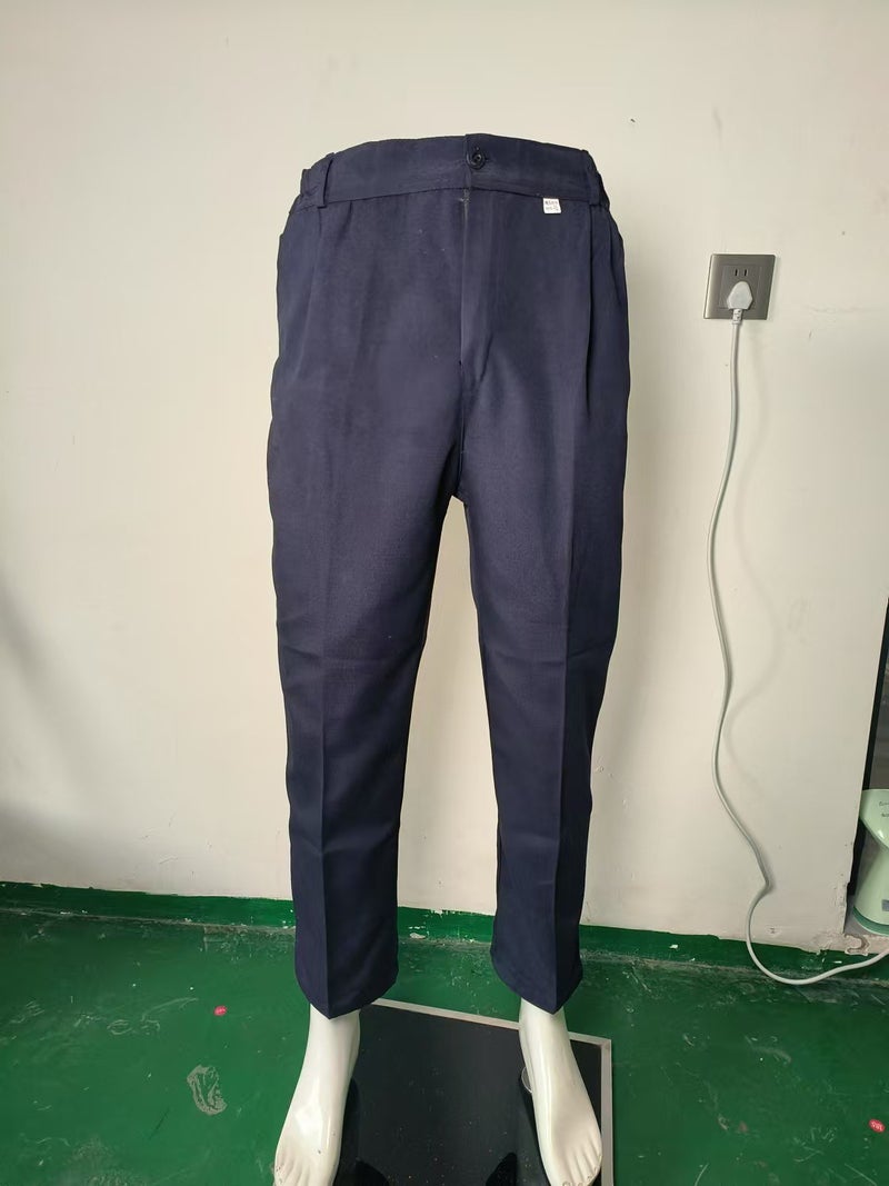 Long-sleeved workshop wear-resistant work clothes suit mens comfortable anti-wear decoration auto repair work clothes labor protection clothes spring and autumn tooling Navy/Canvas Pants 
