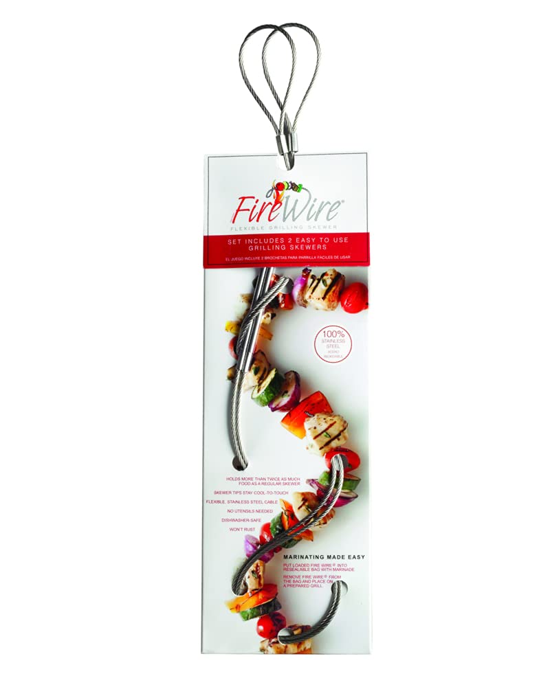 Drsoum Fire Wire Stainless Steel Flexible Grilling Skewer, Set of 2 - Image 1