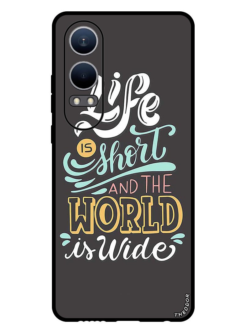 Theodor Protective Case Anti Scratch Shock Proof Bumper Cover For OnePlus Nord CE4 Lite Life Is Short  - Image 1