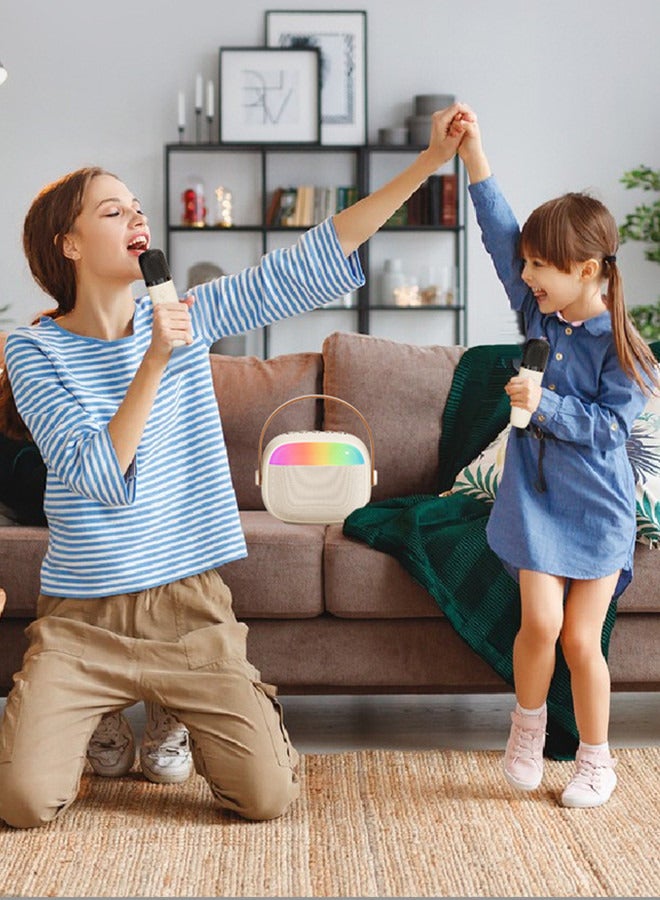 مصغرة آلة الكاريوكي ، لعبة مثيرة للاهتمام للأطفال 4-12 سنة من العمر هدية عيد ميلاد للفتيات والفتيان والبالغين ، مع 2 ميكروفون ومصابيح LED لعبة الكاريوكي الميكروفون ، تناسب 4 ، 5 ، 6 ، 7 ، 8 ، 9 ، 10 - Image 5