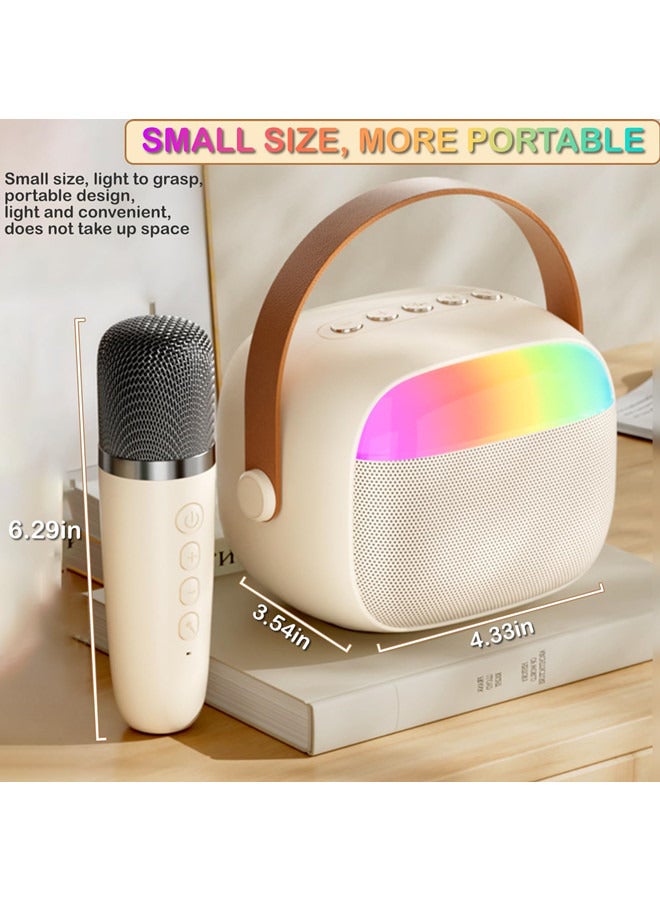 مصغرة آلة الكاريوكي ، لعبة مثيرة للاهتمام للأطفال 4-12 سنة من العمر هدية عيد ميلاد للفتيات والفتيان والبالغين ، مع 2 ميكروفون ومصابيح LED لعبة الكاريوكي الميكروفون ، تناسب 4 ، 5 ، 6 ، 7 ، 8 ، 9 ، 10 - Image 4