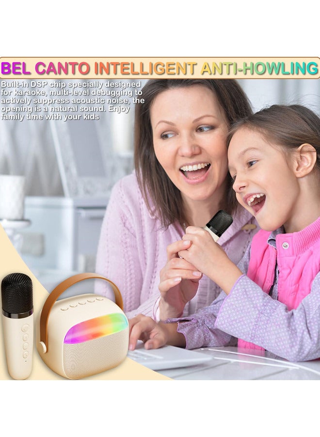 مصغرة آلة الكاريوكي ، لعبة مثيرة للاهتمام للأطفال 4-12 سنة من العمر هدية عيد ميلاد للفتيات والفتيان والبالغين ، مع 2 ميكروفون ومصابيح LED لعبة الكاريوكي الميكروفون ، تناسب 4 ، 5 ، 6 ، 7 ، 8 ، 9 ، 10 - Image 2