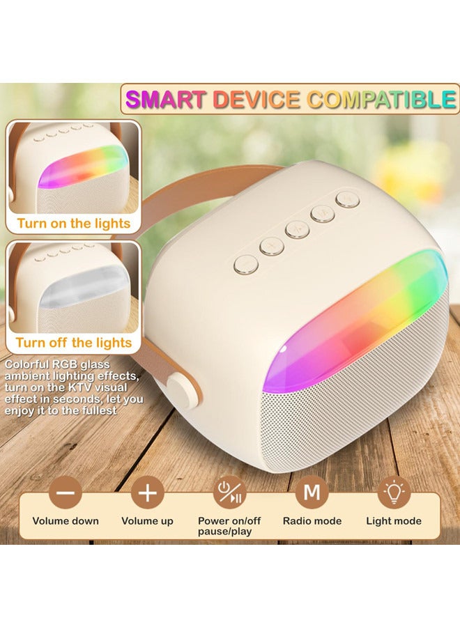 مصغرة آلة الكاريوكي ، لعبة مثيرة للاهتمام للأطفال 4-12 سنة من العمر هدية عيد ميلاد للفتيات والفتيان والبالغين ، مع 2 ميكروفون ومصابيح LED لعبة الكاريوكي الميكروفون ، تناسب 4 ، 5 ، 6 ، 7 ، 8 ، 9 ، 10 - Image 3