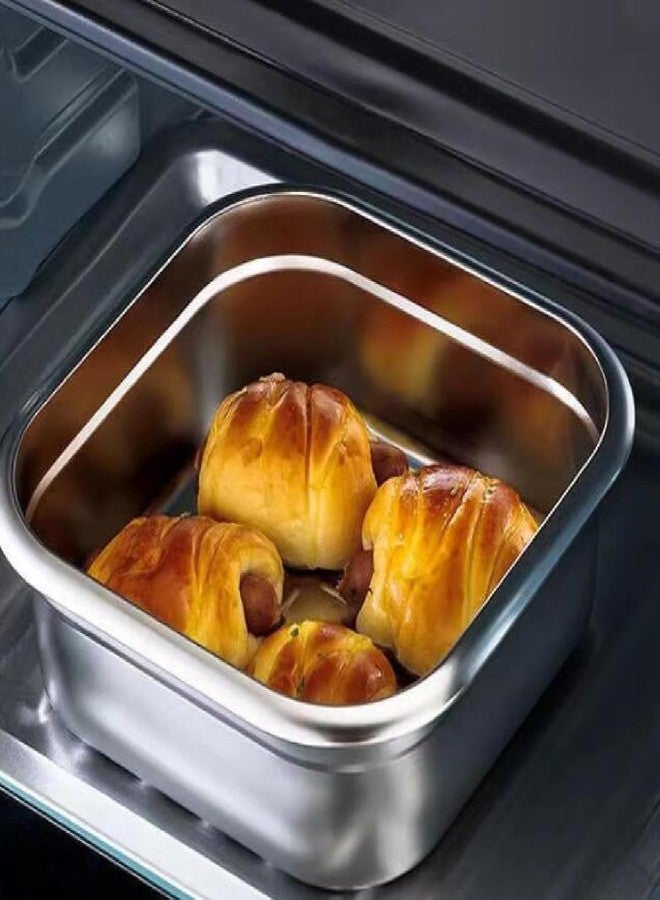 KRIVAL Stainless Steel Airtight Lunch Box Set with Locking Lid & Steam Valve | Leakproof Food Storage Containers for Meal Prep, Office, School, Kitchen (3, 1800 ml) - Image 4