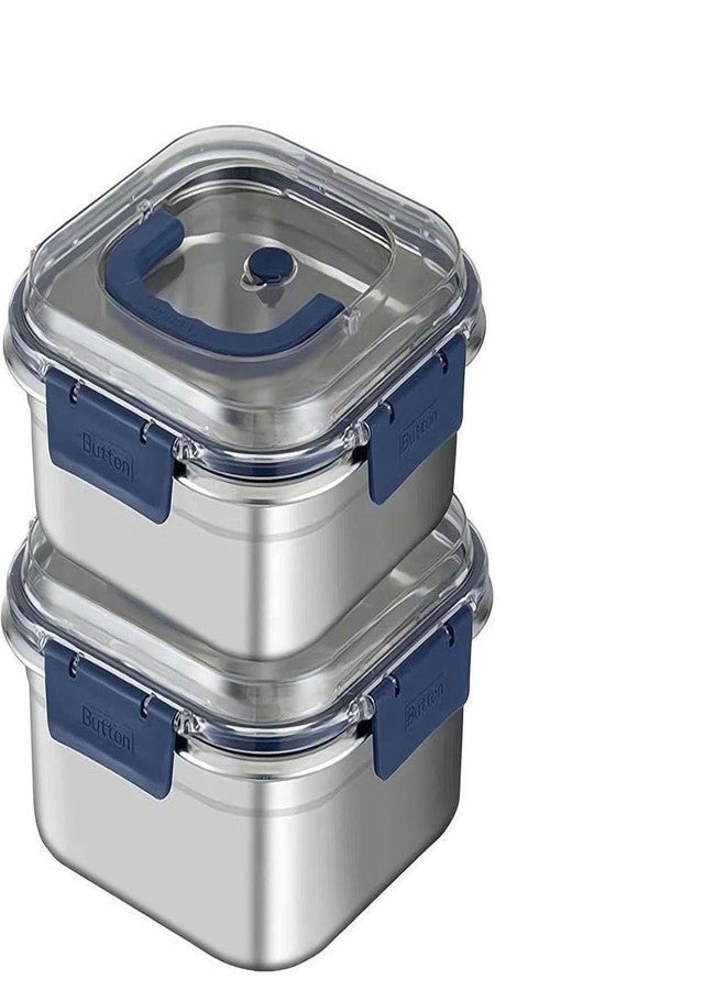 KRIVAL Stainless Steel Airtight Lunch Box Set with Locking Lid & Steam Valve | Leakproof Food Storage Containers for Meal Prep, Office, School, Kitchen (3, 1800 ml) - Image 1