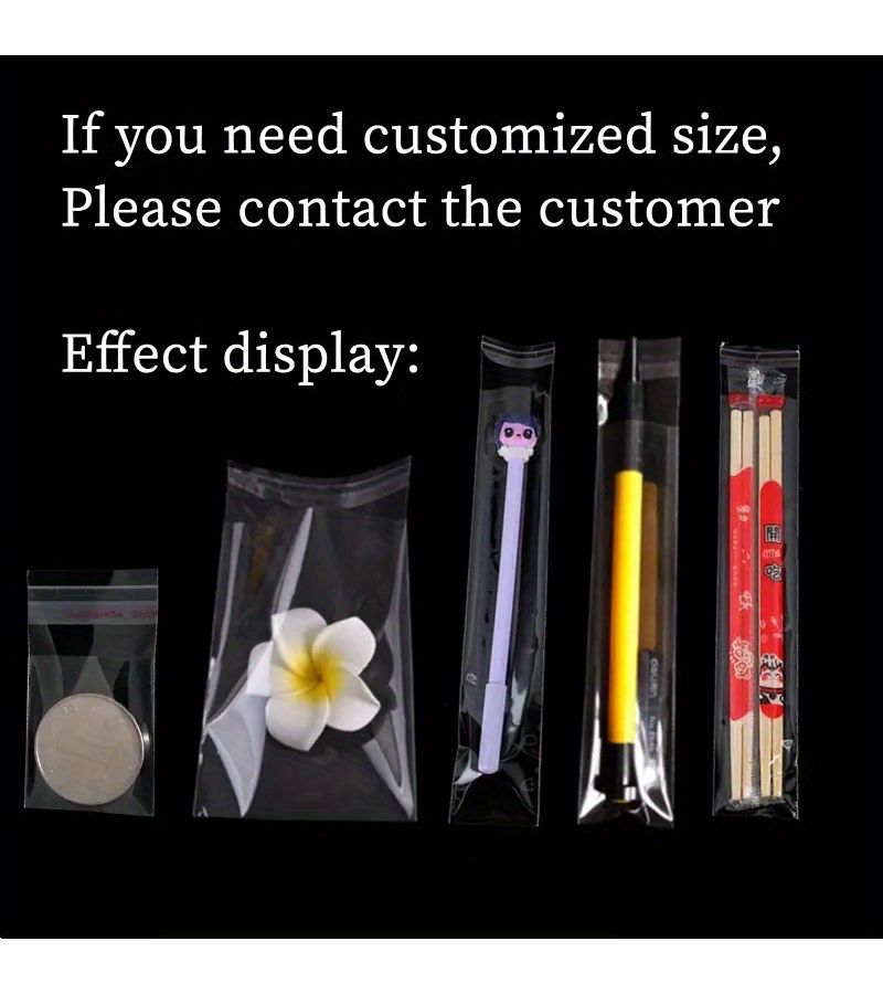 52pcs Self Sealing OPP Poly Storage Bags With Hang Hole 1.18x7.87inch For Jewelry Beads - Image 5