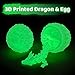 Flavery 3D Dragon Egg Glow in The Dark Surprise Egg with Flexible Crystal Dragon Inside 3D Printed Gift Articulated Animal Figurine Desk Pet Decor - Image 4