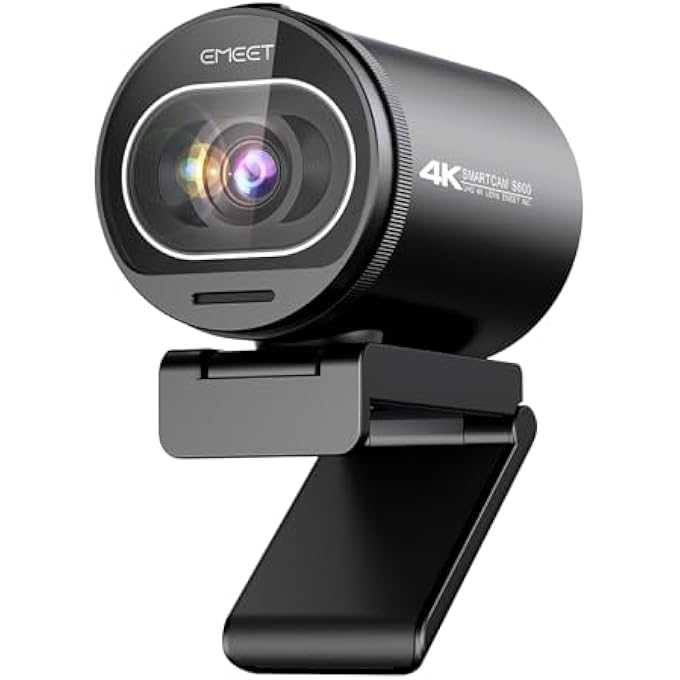 rayihni S600 4K WEBCAM FOR STREAMING - SONY 1/2.5'' SENSOR, PDAF AUTOFOCUS, 1080P@60FPS, 2 NOISE REDUCTION MICS, BUILT-IN PRIVACY COVER, 73° FOV, STREAMING CAMERA FOR LIVE COMMERCE/GAMING/BEAUTY - Image 1