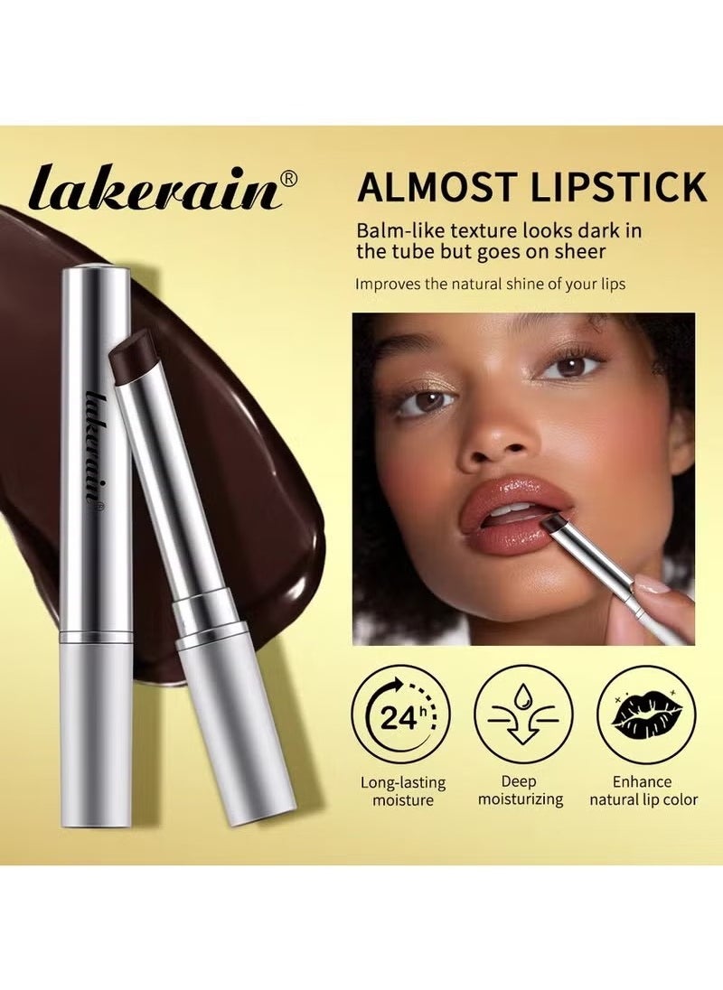 lakerain Vitamin E Smooth Almost Lipstick Nourishing&Moisturizing Tinted Lip Balm in Black Honey Enhancing Natural Color Lip Care Makeup  - Image 2