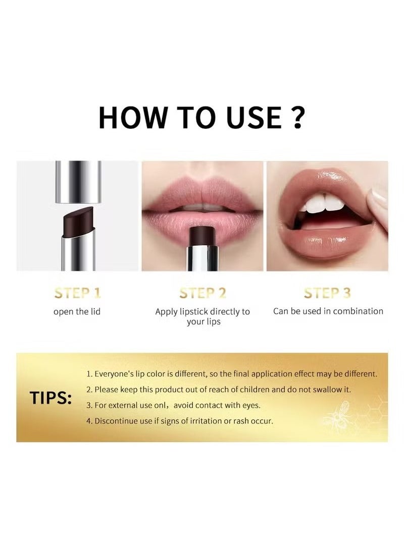 lakerain Vitamin E Smooth Almost Lipstick Nourishing&Moisturizing Tinted Lip Balm in Black Honey Enhancing Natural Color Lip Care Makeup  - Image 3