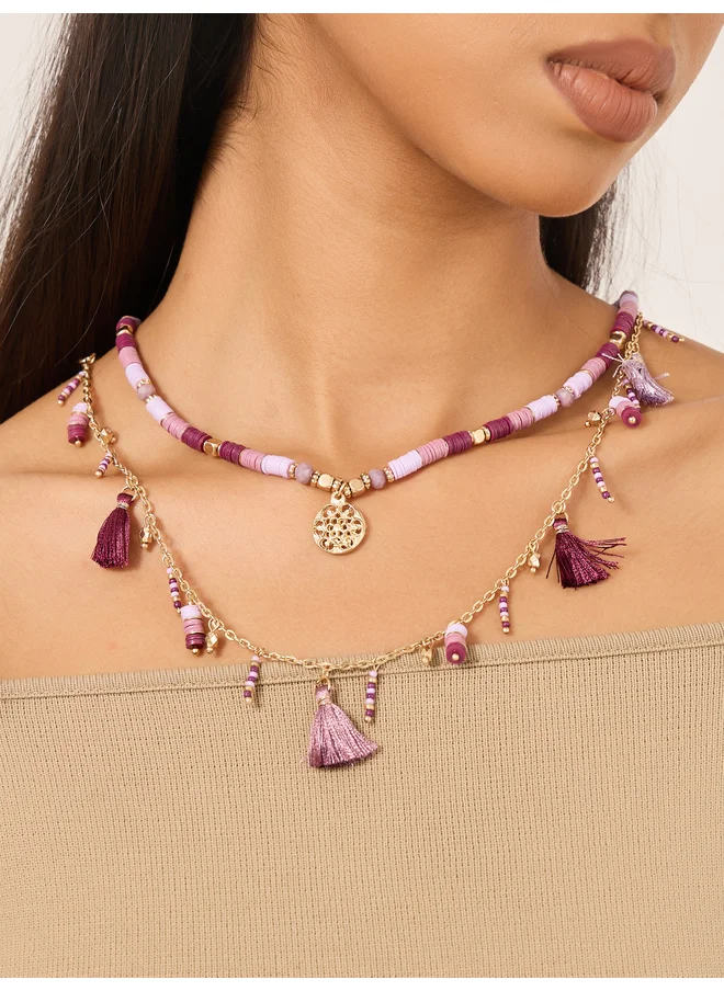 ستايلي Styli Set of 2 - Beaded Necklace
