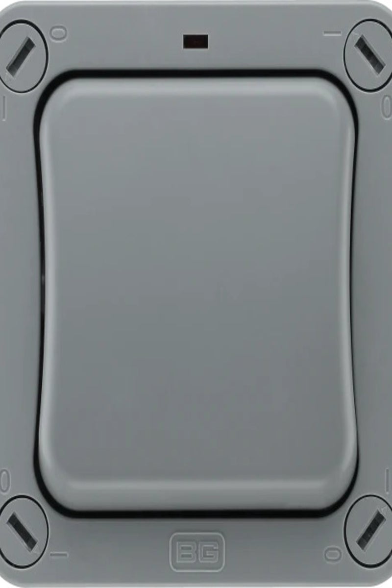 BG WP12 Nexus Storm | IP66 1 Gang 20A 20AX 2 Way Neon Switch
